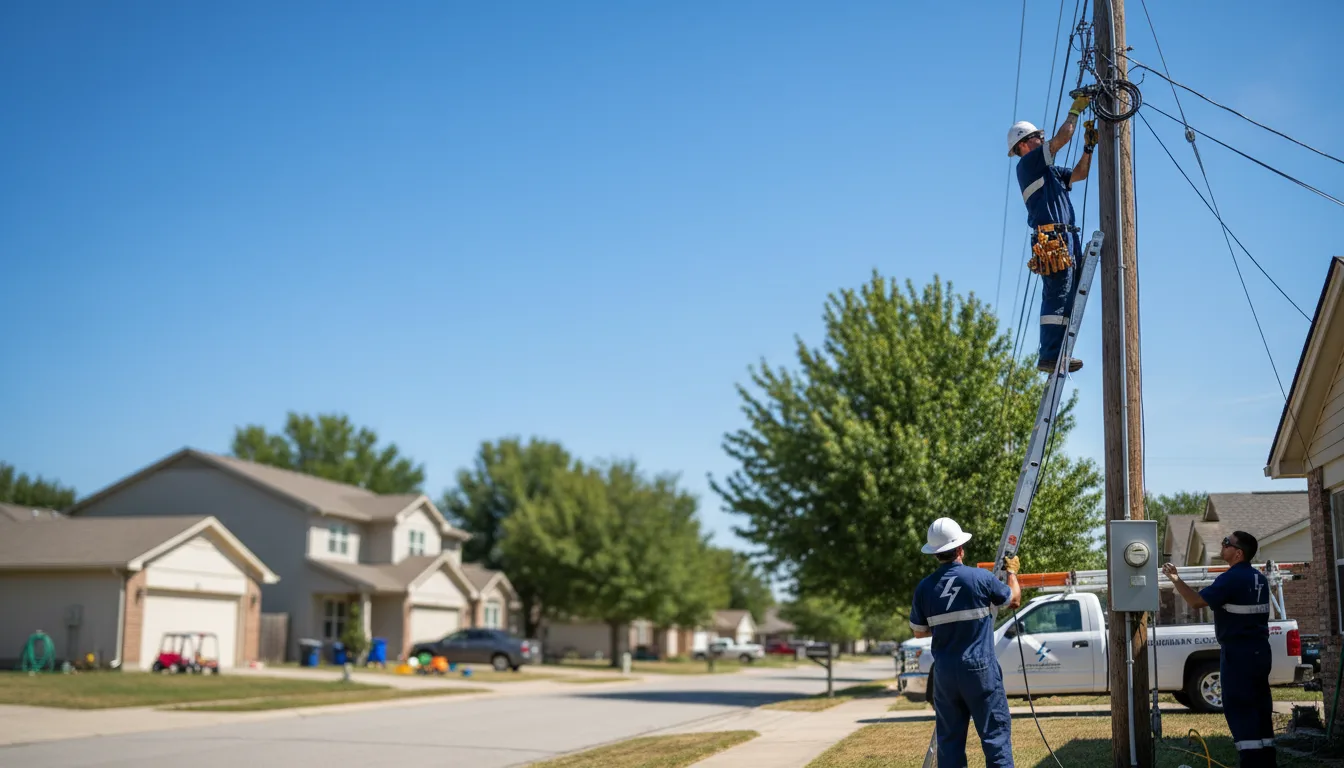Residential electrician providing installation services in Crawford, OK